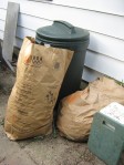 Bags of weeds to be composted